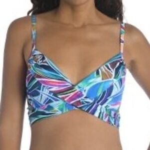 La Blanca‎ Palm Opulence Printed Underwire Bikini Top Women's Size 8